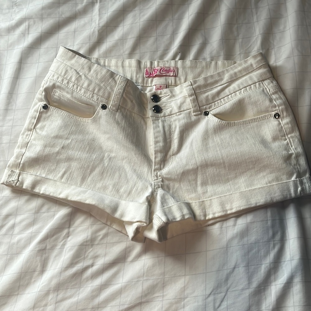 White Candies Jean Shorts